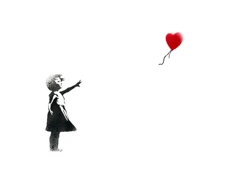 Banksy girl with balloon
