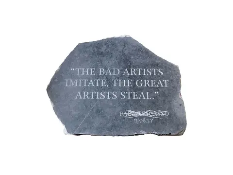 Banksy great artists steal stone quote