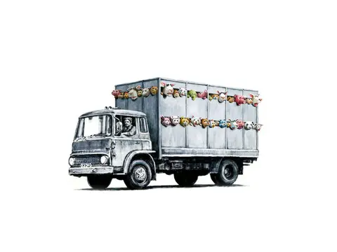 Banksy sirens of the lambs truck