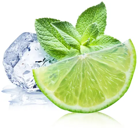 Limonka mieta i kostki lodu