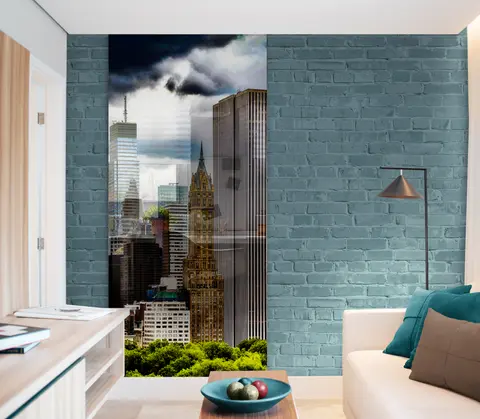 Panel Szklany Salon Manhattan Kolor