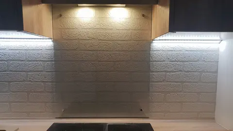Panel Szklany Do Kuchni Biała Cegła
