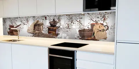 Panel Szklany Kuchnia Abstrakcja I Kawa