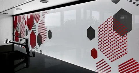 Panel Szklany Kuchnia Hartowany Hexagony