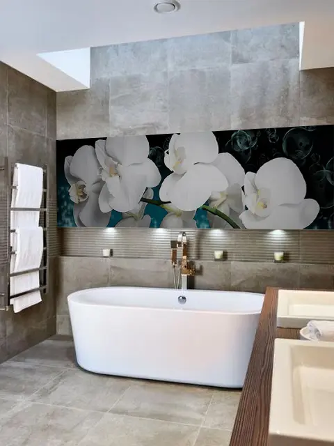Panel Szklany Orchidea Łazienka