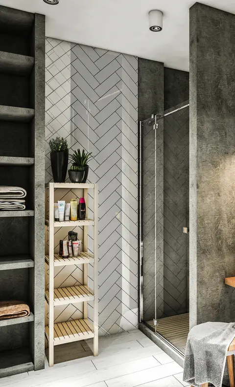 Panel Szklany Wzór Geometryczny Biały