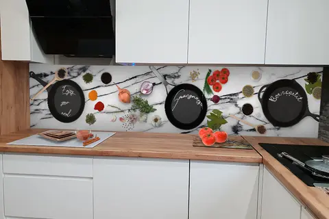 Panel Szklany Do Kuchni Patelnie Napisy