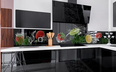 Panel Szklany Kuchnia Owoce Woda