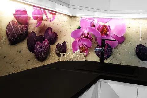 Panel Szklany Orchidee Serca