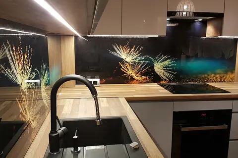Szklany Panel Dmuchawce Do Kuchni