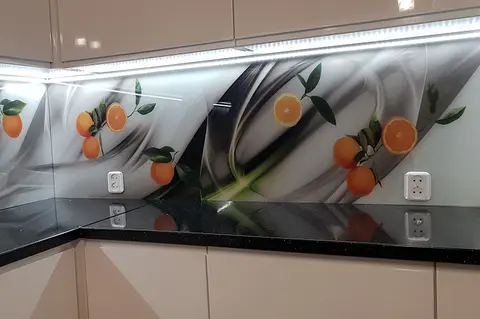 Szklany Panel Do Kuchni Pomarancze Abstrakcja