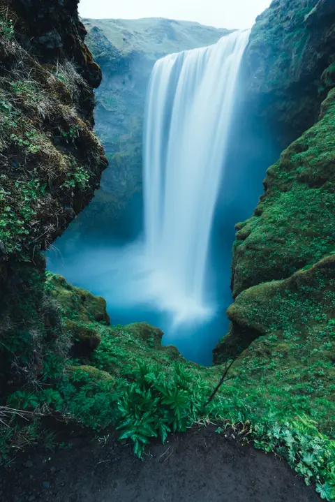 Slynny wodospad skogafoss na rzece skoga islandia